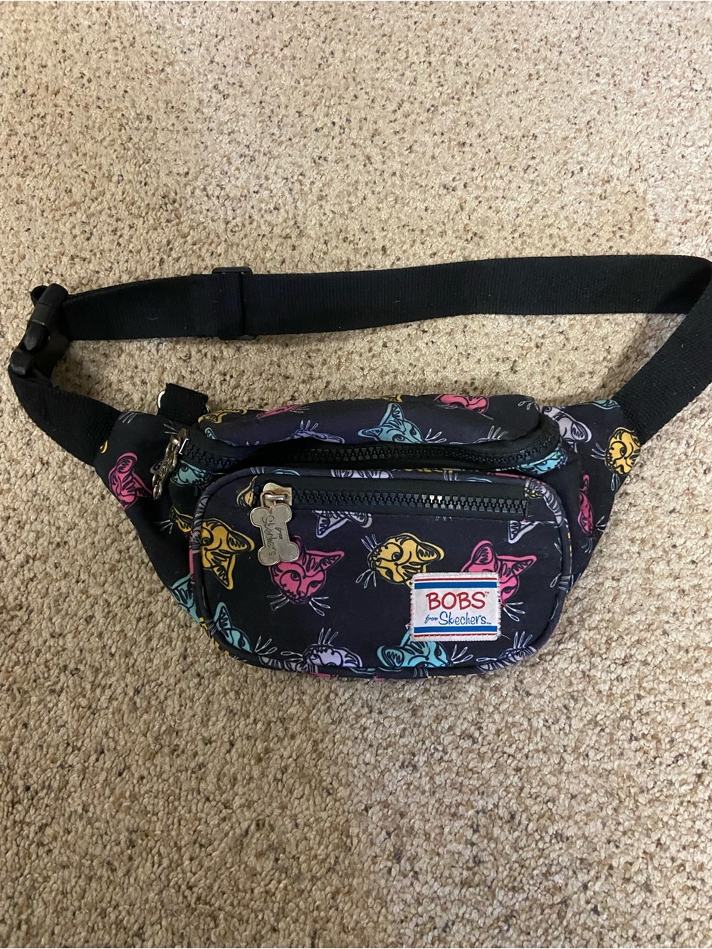 Bobs for Skechers Petco Love Just Cats Kitten Fanny Pack Zipper Rare Vtg
